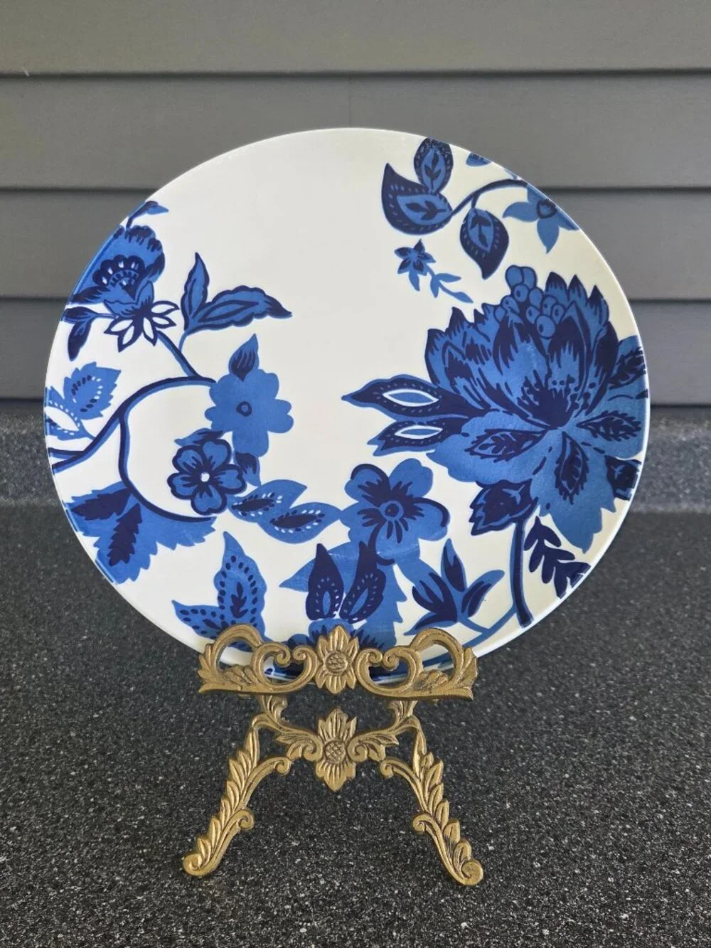 Royal Norfolk Blue Floral Dinner Plate 10.5 Inch Greenbrier International